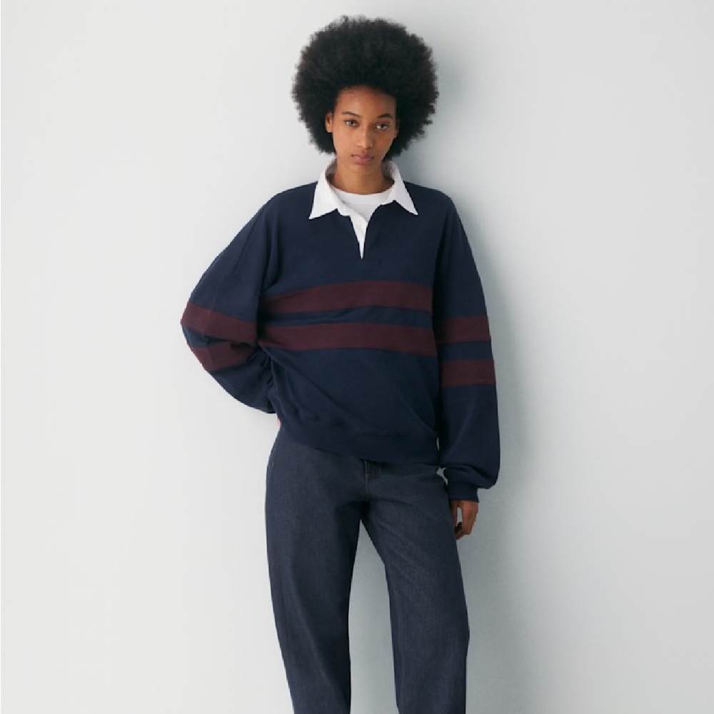 EUC TNA Mighty Cotton™ Lomu Polo Longsleeve